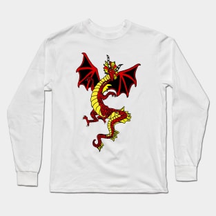 Red and Yellow Dragon Long Sleeve T-Shirt